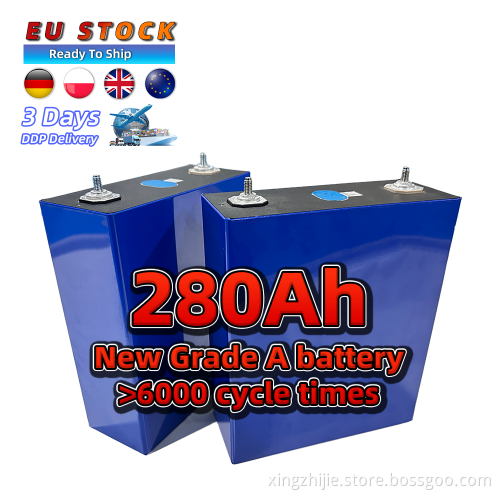 EU Stock LF280K Grade A 280Ah 8000 Cycles LiFePO4 Lithium Battery for Solar Energy